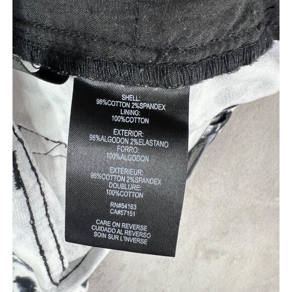 Karl Lagerfeld Tie-Dye Black & White Skinny Jeans Womens Size 12 Frayed Hem - Picture 7 of 14